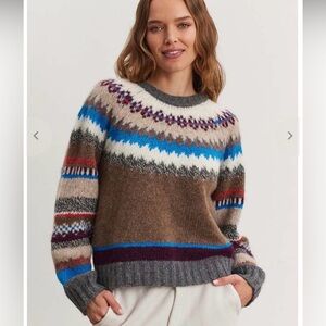 Like New Fair Isle Velvet by Graham & Spencer Kella Sweater, size S